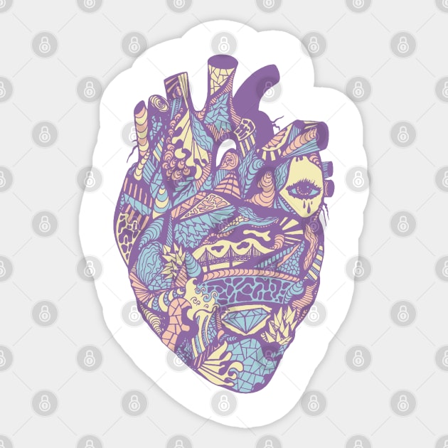 Retro Blend Transparent Heart Sticker by kenallouis